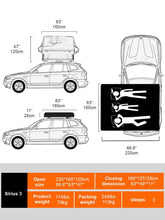 Load image into Gallery viewer, Naturnest Sirius 3 Premium 2XL 3-Person Clamshell Roof Top Tent (SAK62917)