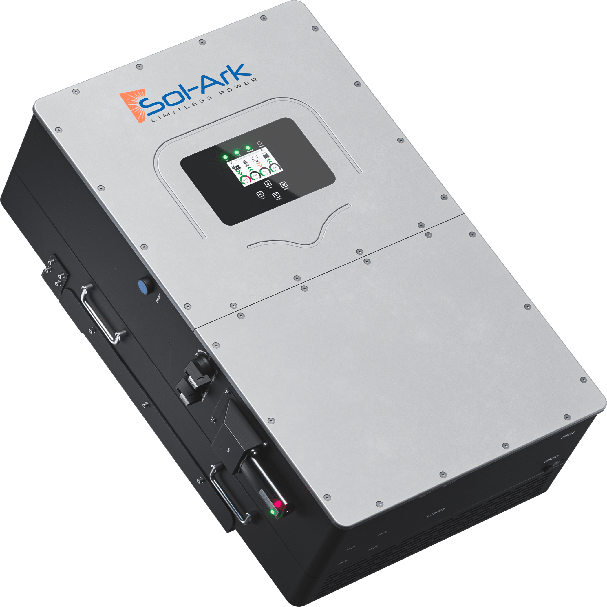 Commercial 120KW Solar Array - 3 Phase 208V Solar Kit + 4x 30K 208V Sol-Ark Inverter + 4x 40KW Sol-Ark INDOOR Lithium Battery +118.8KW Solar with Ground Mount and Wiring