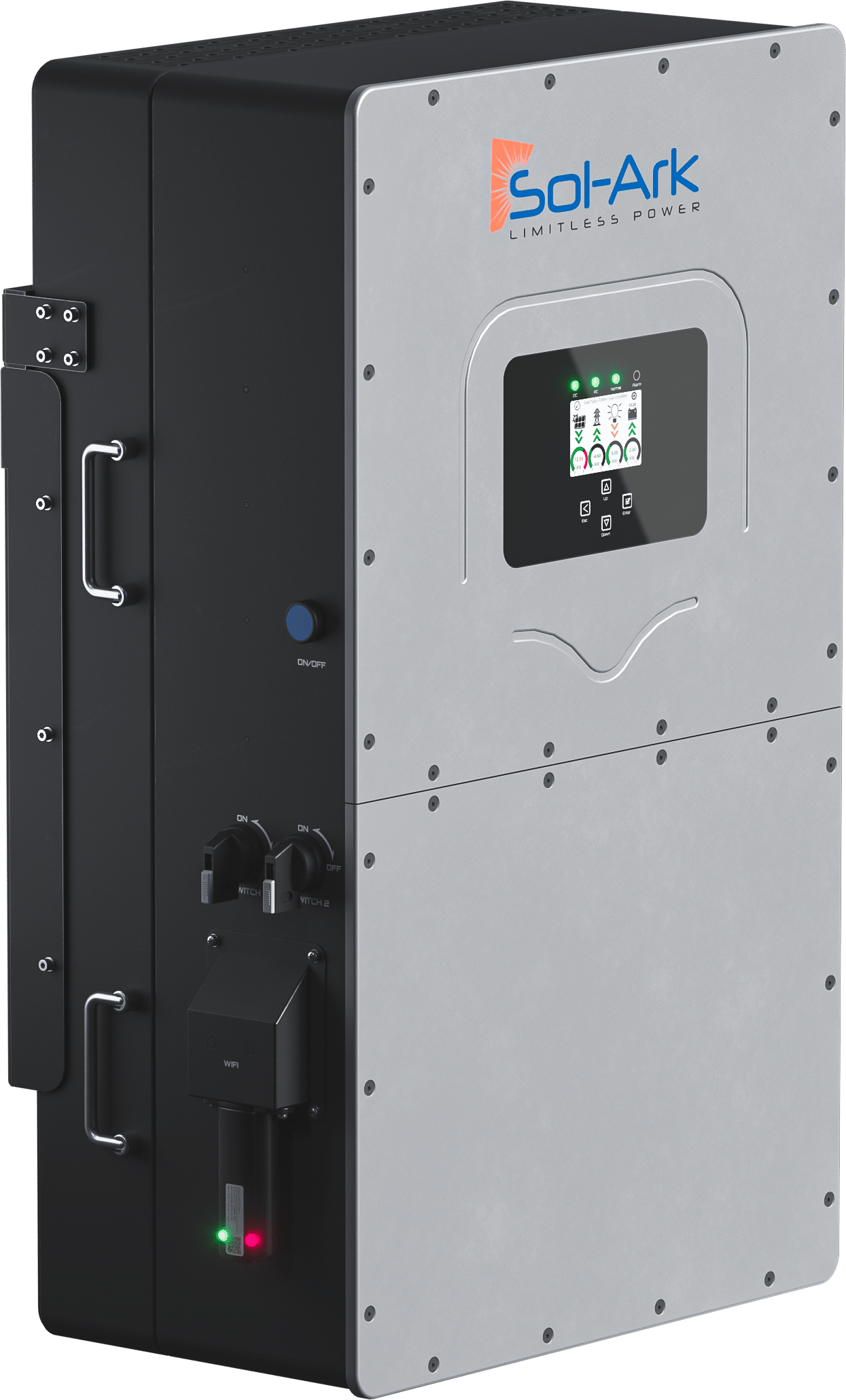 Commercial 60KW Solar Array - 3 Phase 208V Solar Kit + 2x 30K 208V Sol-Ark Inverter + 2x 40KW Sol-Ark INDOOR Lithium Battery +59.4KW Solar with Ground Mount and Wiring