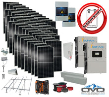 Load image into Gallery viewer, 30KW Complete Offgrid Solar Kit + 2x 15K Sol-Ark Inverter +30.8KW Solar with Ground Mount and Wiring