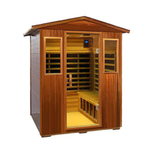 Load image into Gallery viewer, Premium 4-Person Luxury Low EMF Outdoor FAR Infrared Home Sauna With Bluetooth Audio, 2050W (SAK15372)
