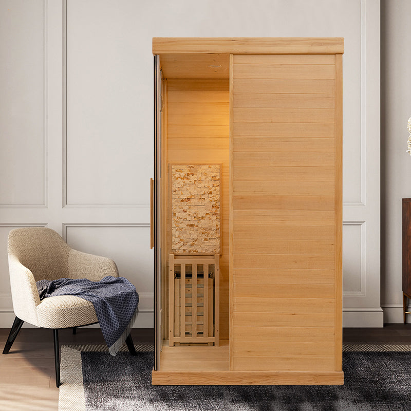 SAUNA EVOLUTION® Commercial Finnish Bath Home Sauna Indoor Steam Room Glass 03