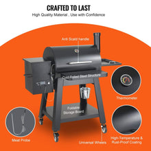Load image into Gallery viewer, 53&quot; Heavy Duty Portable Wood Pellet BBQ Grill With Cart (SAK93641)
