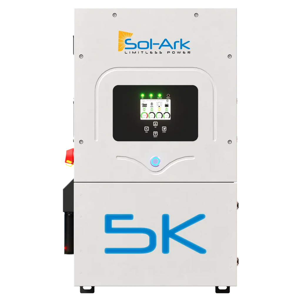 4.4KW Complete Offgrid Solar Kit + 5K Sol-Ark Inverter + 10.24KW OMO Stack Lithium Battery +2.2KW Solar with Mounting Rails and Wiring