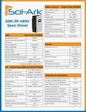 Load image into Gallery viewer, Commercial 60KW Solar Array - 3 Phase 480V Solar Kit + 60K 480V Sol-Ark Inverter + 60KW Sol-Ark OUTDOOR Lithium Battery +60.5KW Solar with Ground Mount and Wiring