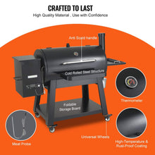 Load image into Gallery viewer, 62&quot; Heavy Duty Portable Wood Pellet BBQ Grill With Cart (SAK91308)