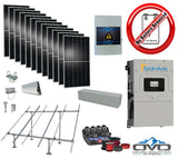 6KW Complete Offgrid Solar Kit + 15K Sol-Ark Inverter +6.6KW Solar with Ground Mount and Wiring