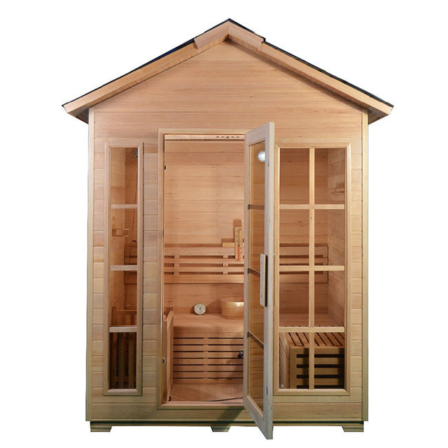 SAUNA EVOLUTION®  6 Person Modern Outdoor Sauna Cabin 02