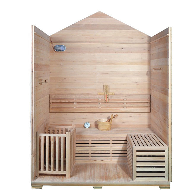 SAUNA EVOLUTION®  6 Person Modern Outdoor Sauna Cabin 02