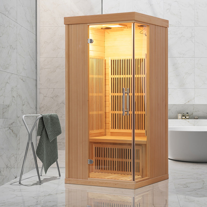 SAUNA EVOLUTION®  Indoor Carbon Heaters Glass Door Sauna Room Far Infrared 09