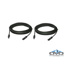Load image into Gallery viewer, Solar Panel 10AWG MC4 Cables - 1 Pair - 10 Feet Black + 10 Feet Black