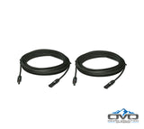 Solar Panel 10AWG MC4 Cables - 1 Pair - 10 Feet Black + 10 Feet Black