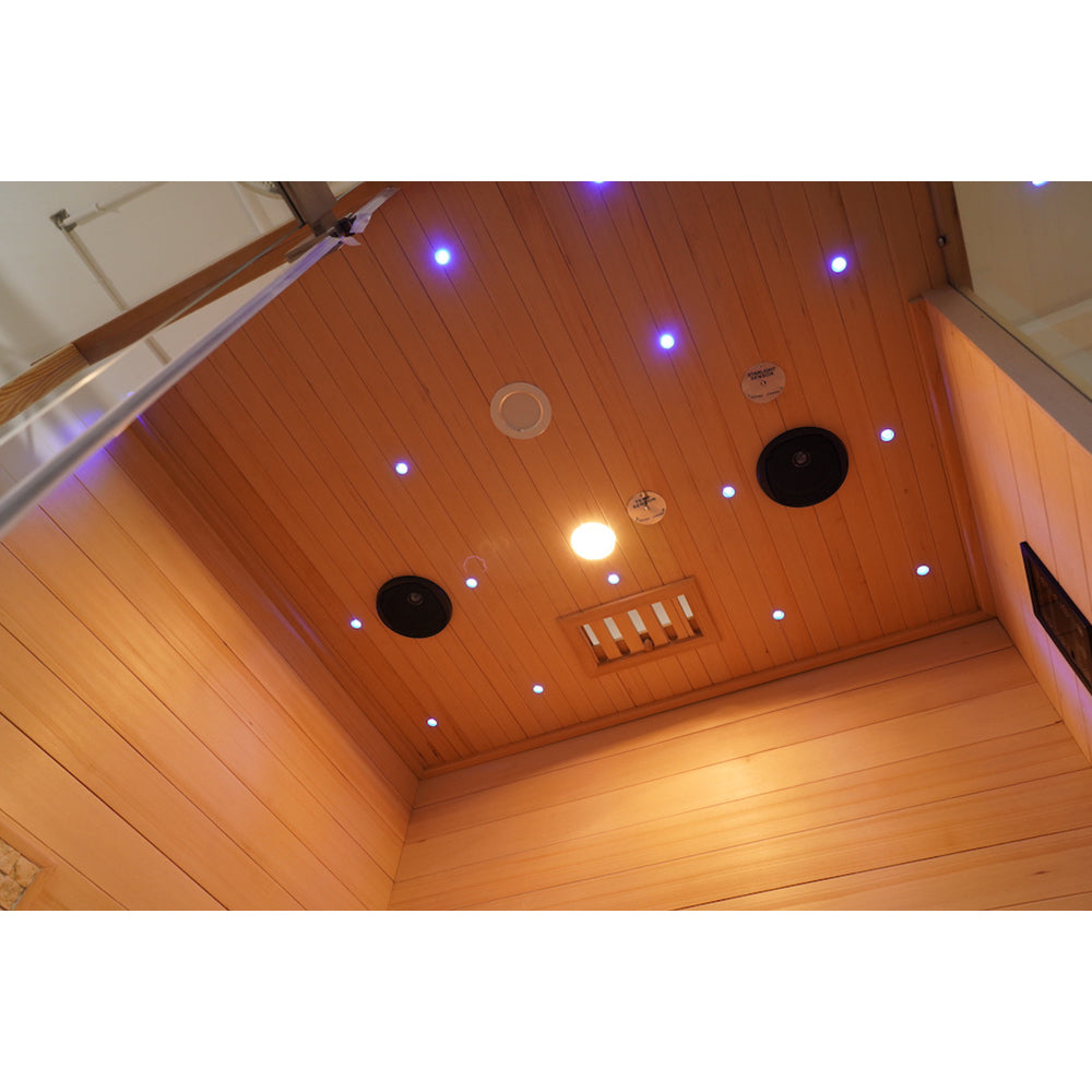 SAUNA EVOLUTION® Commercial Finnish Bath Home Sauna Indoor Steam Room Glass 03