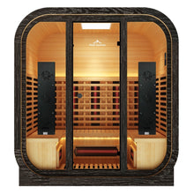 Load image into Gallery viewer, Peak Saunas El Capitan 4-Person Outdoor Full Spectrum Infrared Sauna with XL Medical-Grade Red Light Therapy and Smart WiFi App Control