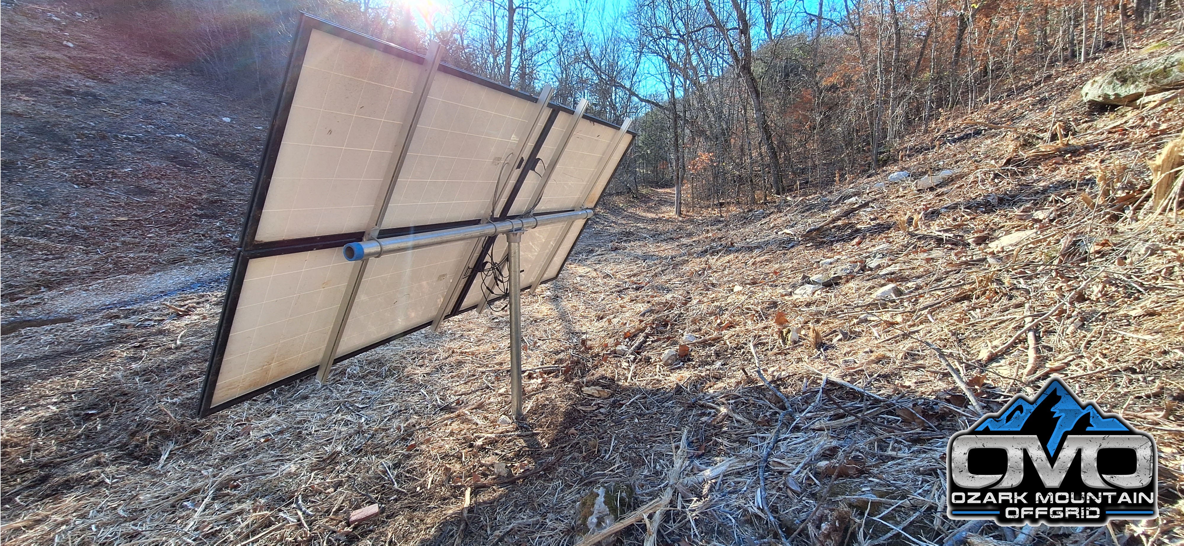 Adjustable Solar Panel 3" Pole Mount - 4x Solar Panels (With Modules) 1440 Watt Array