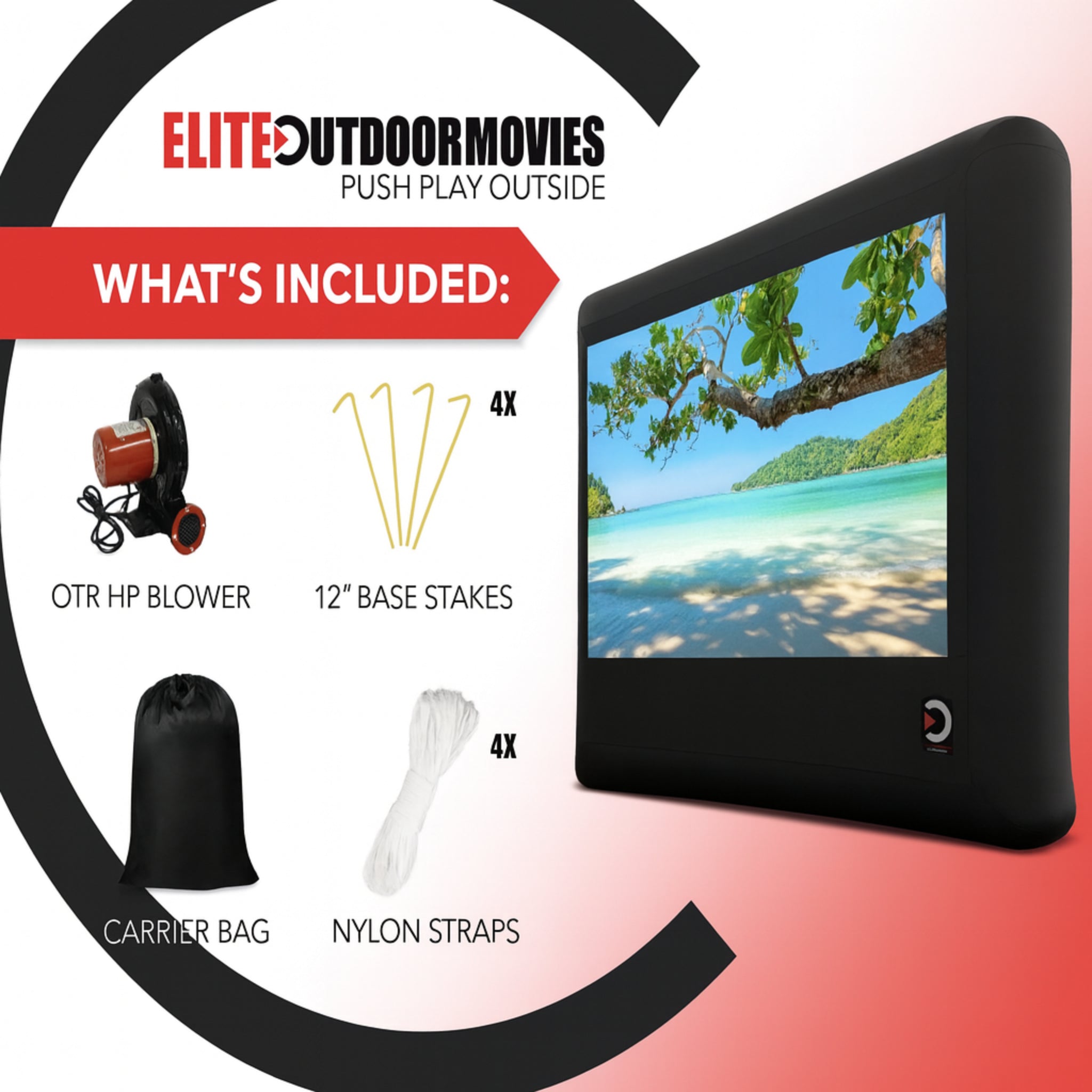 Elite Outdoor Movies 10' Nano Outdoor Cinema System