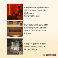 Load image into Gallery viewer, The Crown 2-Person Luxury Full Spectrum Infrared Sauna with Smart WiFi App Control