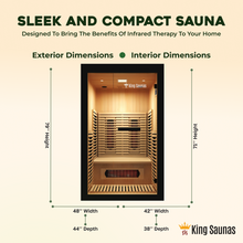 Load image into Gallery viewer, The Crown 2-Person Luxury Full Spectrum Infrared Sauna with Smart WiFi App Control