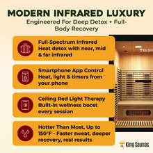 Load image into Gallery viewer, The Crown 2-Person Luxury Full Spectrum Infrared Sauna with Smart WiFi App Control