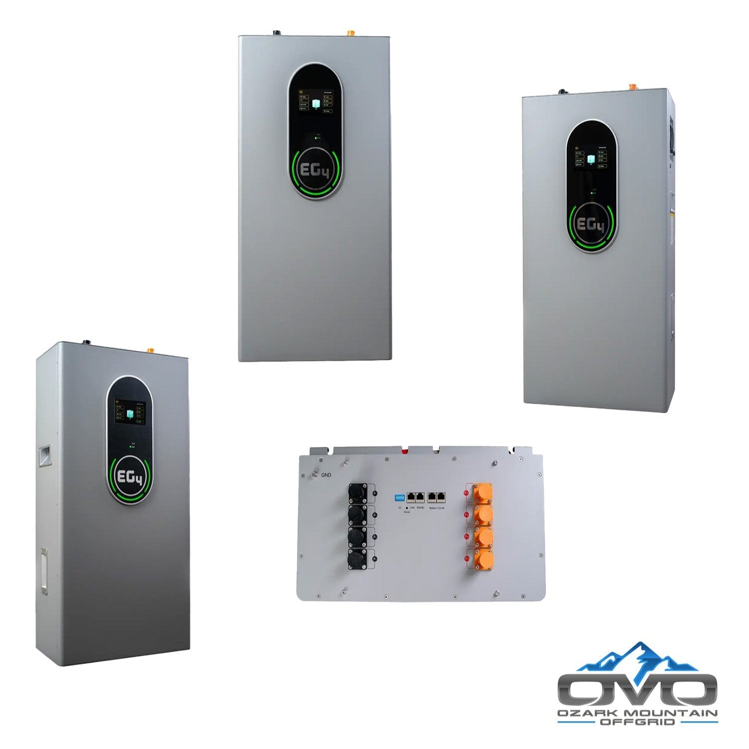 4.4KW Complete Offgrid Solar Kit + 6K EG4 6000XP Inverter + 14.3KW 48V EG4 Lithium Indoor Wall Battery + 4.4KW Solar with Roof Mounting Rails and Wiring