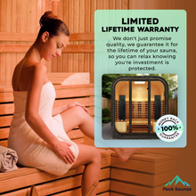 Load image into Gallery viewer, Peak Saunas El Capitan 4-Person Outdoor Full Spectrum Infrared Sauna with XL Medical-Grade Red Light Therapy and Smart WiFi App Control