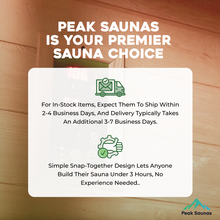 Load image into Gallery viewer, Peak Saunas El Capitan 4-Person Outdoor Full Spectrum Infrared Sauna with XL Medical-Grade Red Light Therapy and Smart WiFi App Control