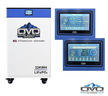 Load image into Gallery viewer, 36&#39; Enclosed SOLAR POWERED Offgrid Self-Sufficient Trailer - SOL-ARK 15K with OMO 32K Freedom Lithium Battery