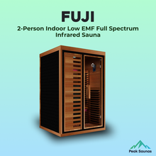 Load image into Gallery viewer, Peak Saunas Fuji 2-Person Full Spectrum Infrared Sauna with XL Medical-Grade Red Light Therapy &amp; Smart WiFi App Control