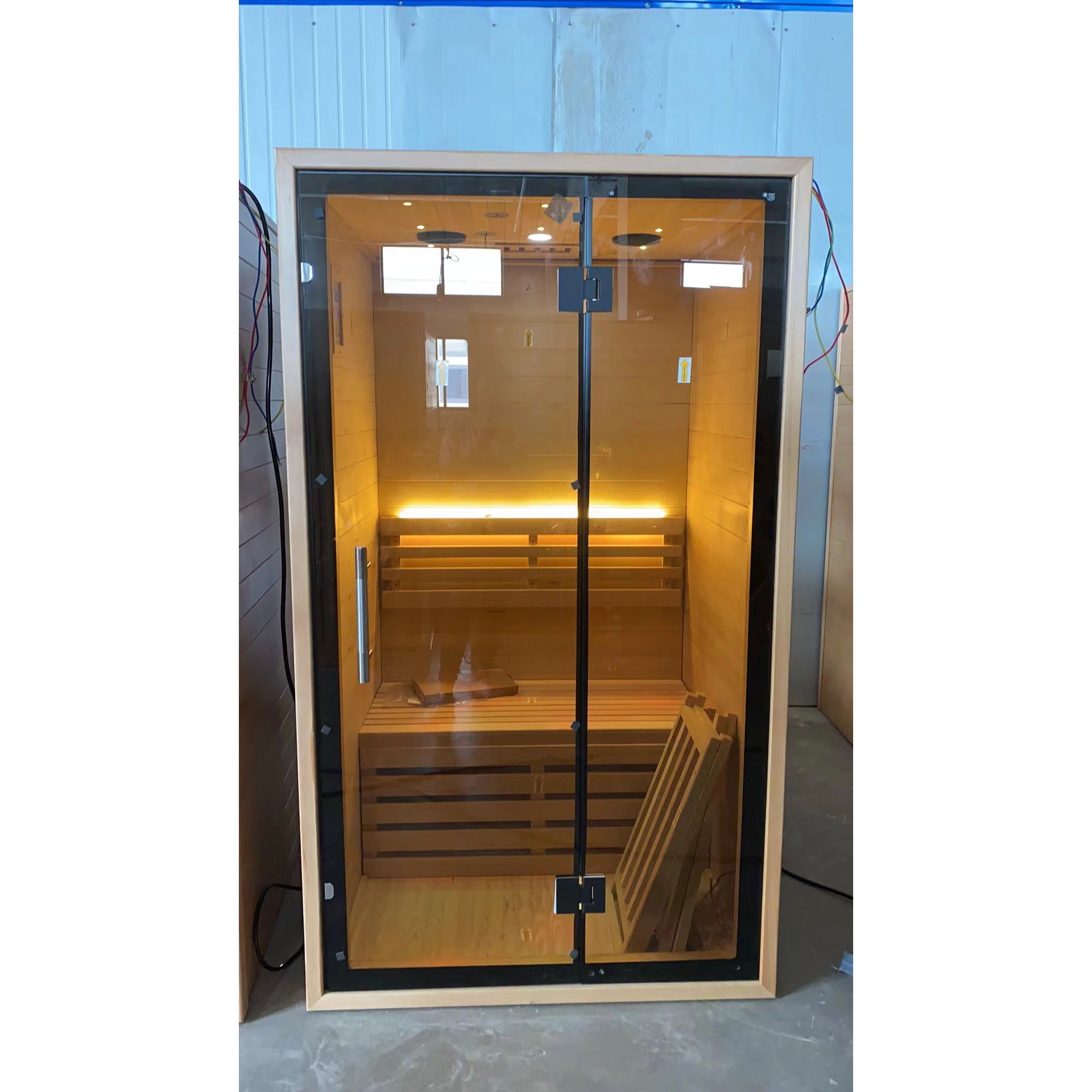 SAUNA EVOLUTION®  Indoor Wicking and Perspiration Fumigation Box Wet Sauna Glass 04