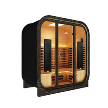 Load image into Gallery viewer, Peak Saunas El Capitan 4-Person Outdoor Full Spectrum Infrared Sauna with XL Medical-Grade Red Light Therapy and Smart WiFi App Control