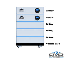 Load image into Gallery viewer, 11KW OMO All-In-One Customizable Stacking Inverter/Battery System 120/240 11000W Total Inverter Output + 15.36K Lithium Battery + 11KW Solar Roof Mount