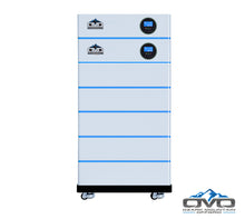 Load image into Gallery viewer, OMO All-In-One Customizable Stacking Inverter/Battery System 120/240 11000W Total Inverter Output + 25.6KW Lithium Battery