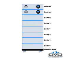 Load image into Gallery viewer, 11KW OMO All-In-One Customizable Stacking Inverter/Battery System 120/240 11000W Total Inverter Output + 30.72K Lithium Battery + 11KW Solar Roof Mount