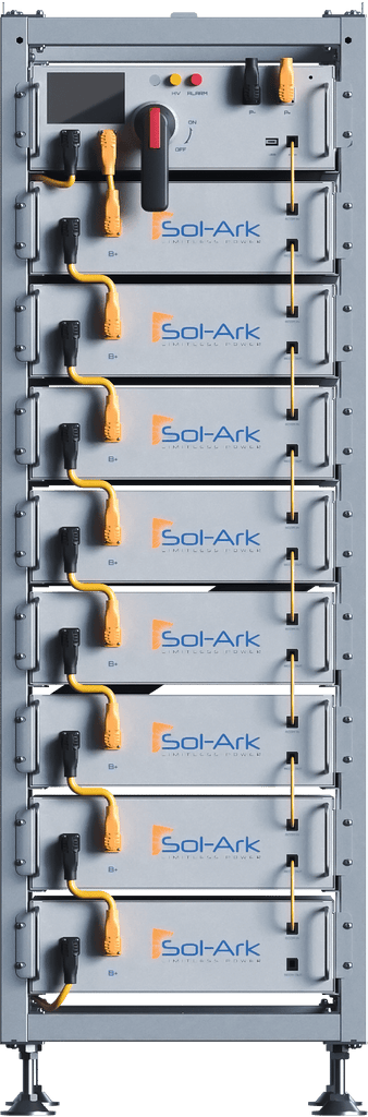 Commercial 60KW Solar Array - 3 Phase 208V Solar Kit + 2x 30K 208V Sol-Ark Inverter + 2x 40KW Sol-Ark INDOOR Lithium Battery +59.4KW Solar with Ground Mount and Wiring