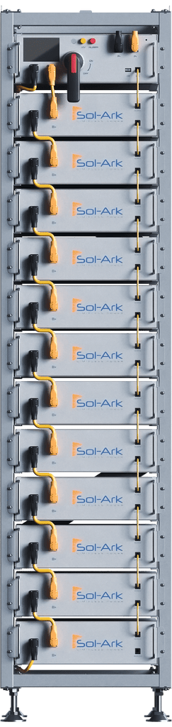 Commercial 60KW Solar Array - 3 Phase 480V Solar Kit + 60K 480V Sol-Ark Inverter + 60KW Sol-Ark INDOOR Lithium Battery +60.5KW Solar with Ground Mount and Wiring