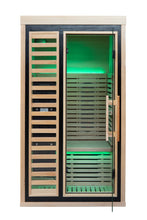 Load image into Gallery viewer, Peak Saunas Shasta 1-Person Full Spectrum Infrared Sauna with XL Medical-Grade Red Light Therapy &amp; Smart WiFi App Control