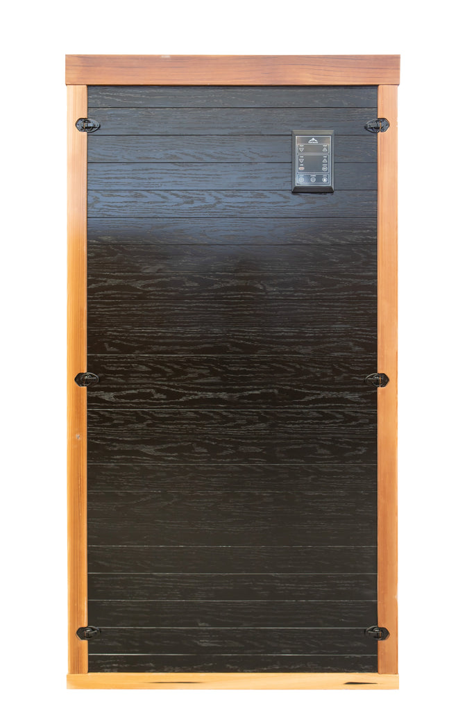 Peak Saunas Rainier 1-Person Full Spectrum Infrared Sauna with XL Medical-Grade Red Light Therapy & Smart WiFi App Control