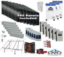Load image into Gallery viewer, 100KW Complete Offgrid Solar Kit + 6x 15K Sol-Ark Inverter + 3x 32kWh OMO 48V Freedom Series Lithium Battery +100.2KW Solar with Ground Mount and Wiring