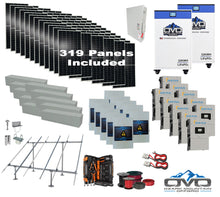 Load image into Gallery viewer, 175KW Complete Offgrid Solar Kit + 10x 15K Sol-Ark Inverter + 2x 32kWh OMO 48V Freedom Series Lithium Battery +175.45KW Solar with Ground Mount and Wiring