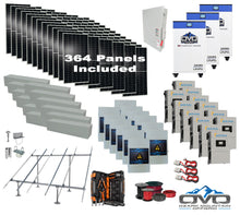 Load image into Gallery viewer, 200KW Complete Offgrid Solar Kit + 12x 15K Sol-Ark Inverter + 3x 32kWh OMO 48V Freedom Series Lithium Battery +200.2KW Solar with Ground Mount and Wiring
