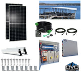1.1KW Boat Dock Offgrid Solar Kit (2 Panel + 2 Lithium Batteries) - Mountable with Plug and Play Connections