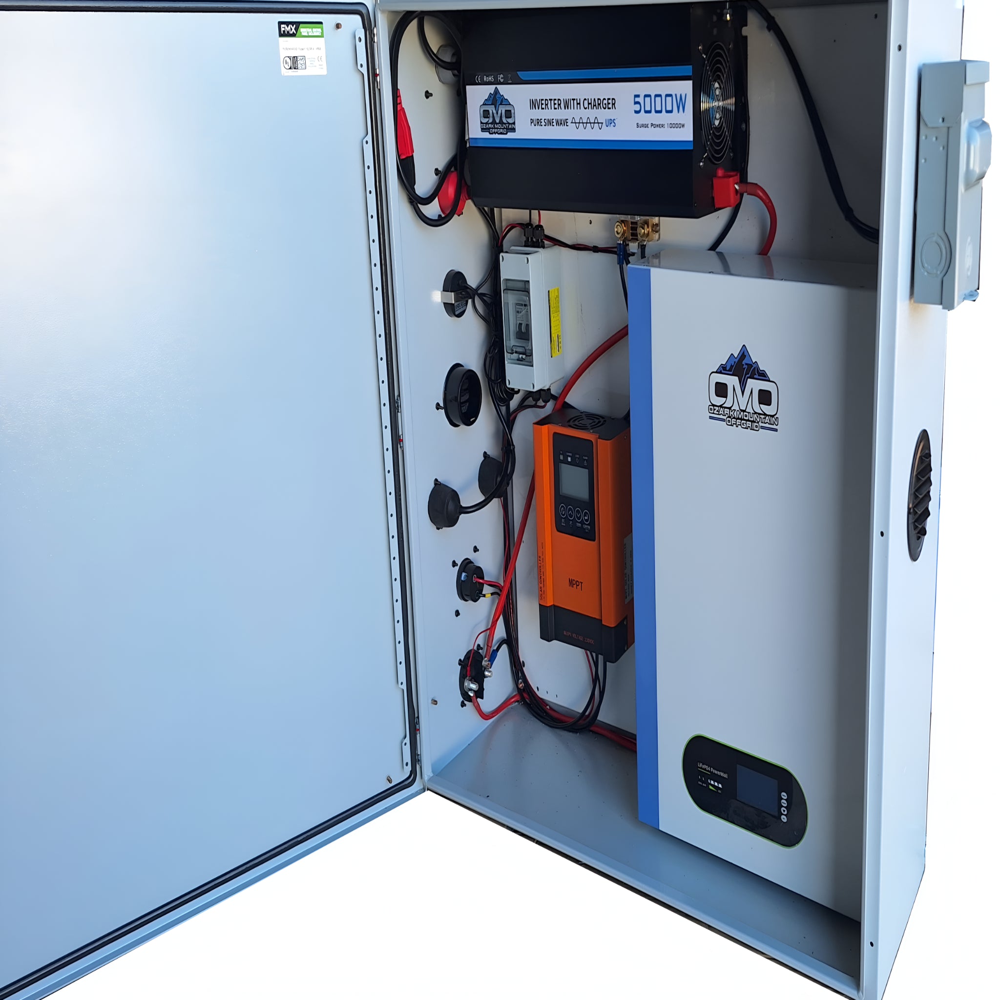 1.1KW Boat Dock Offgrid Solar Kit (2 Panel + 1 Lithium Battery) - Mountable with Plug and Play Connections