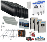 40KW Complete Offgrid Solar Kit + 3x 15K Sol-Ark Inverter + 3x 32kWh OMO 48V Freedom Series Lithium Battery +40.15KW Solar with Ground Mount and Wiring