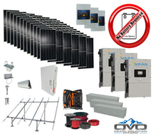 Load image into Gallery viewer, 40KW Complete Offgrid Solar Kit + 3x 15K Sol-Ark Inverter +40.15KW Solar with Ground Mount and Wiring
