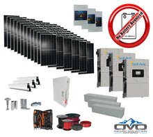 Load image into Gallery viewer, 40KW Complete Offgrid Solar Kit + 3x 15K Sol-Ark Inverter +40.15KW Solar with Mounting Rails and Wiring