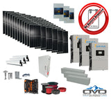 40KW Complete Offgrid Solar Kit + 3x 15K Sol-Ark Inverter +40.15KW Solar with Mounting Rails and Wiring