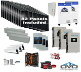 45KW Complete Offgrid Solar Kit + 3x 15K Sol-Ark Inverter + 2x 32kWh OMO 48V Freedom Series Lithium Battery +45.1KW Solar with Roof Mount and Wiring