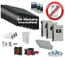 Load image into Gallery viewer, 45KW Complete Offgrid Solar Kit + 3x 15K Sol-Ark Inverter +45.1KW Solar with Mounting Rails and Wiring