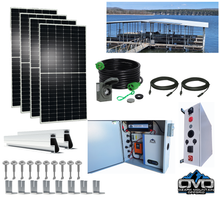 Load image into Gallery viewer, 2.2KW Boat Dock Offgrid Solar Kit (4 Panel + 1 Lithium Battery) - Mountable with Plug and Play Connections