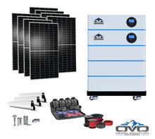 Load image into Gallery viewer, 4.4KW OMO All-In-One Customizable Stacking Inverter/Battery System 120/240 11000W Total Inverter Output + 15.36K Lithium Battery + 4.4KW Solar Roof Mount